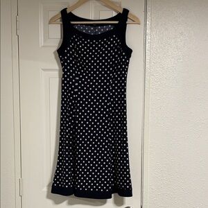 Champs Navy and White Polka Dot Mini Dress